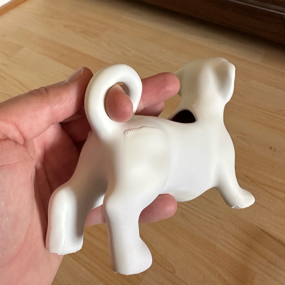 White Ceramic Dog Gravy Boat or Creamer - Picture 4 of 8